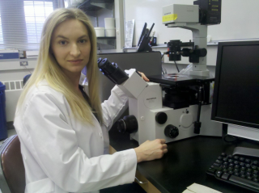 Dr. Burnett in the lab at UC San Diego